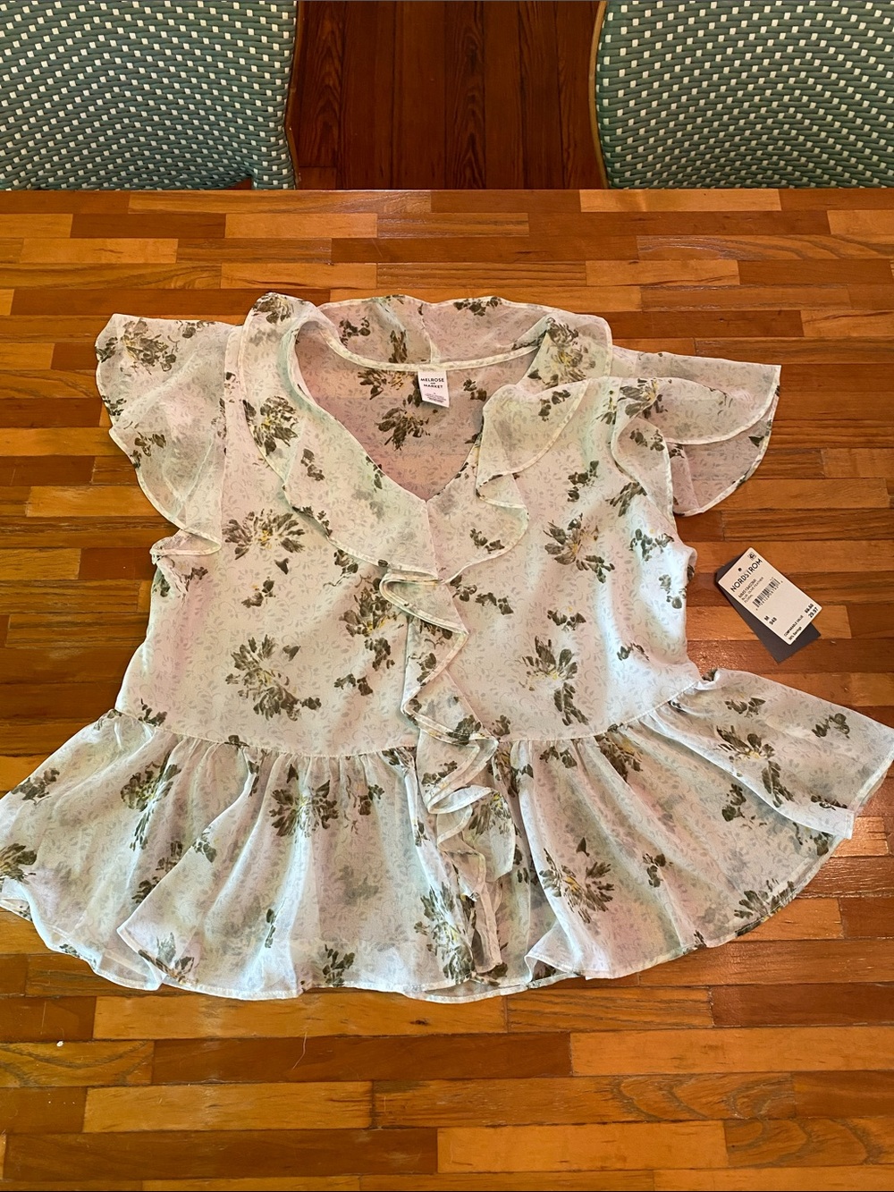 Floral Ruffle Top